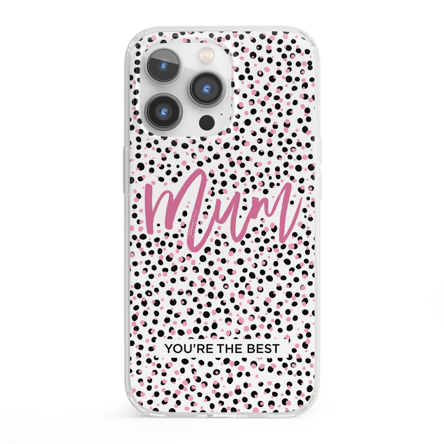 Mum Polka Dots Mothers Day iPhone 13 Pro Clear Bumper Case