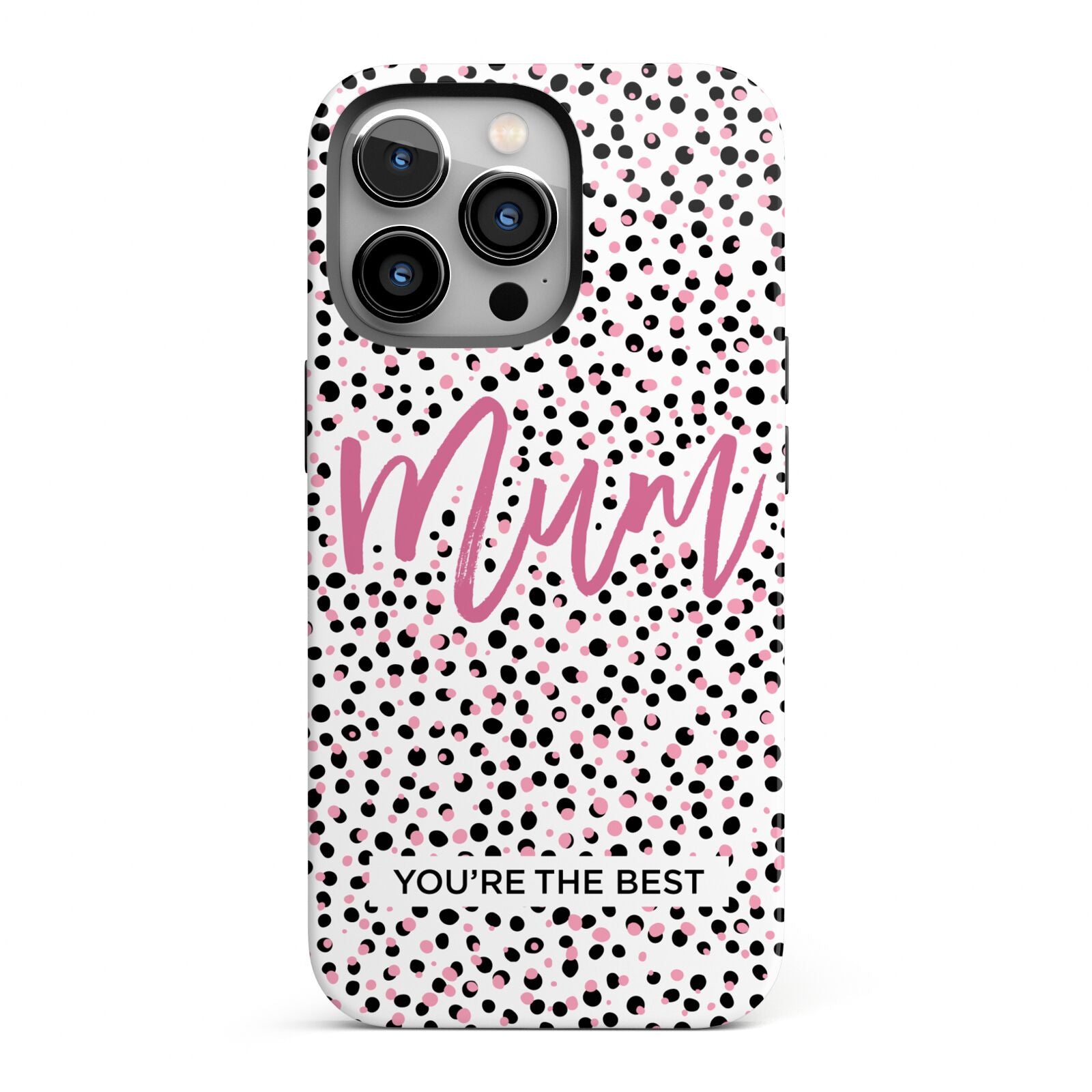 Mum Polka Dots Mothers Day iPhone 13 Pro Full Wrap 3D Tough Case