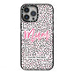 Mum Polka Dots Mothers Day iPhone 13 Pro Max Black Impact Case on Silver phone