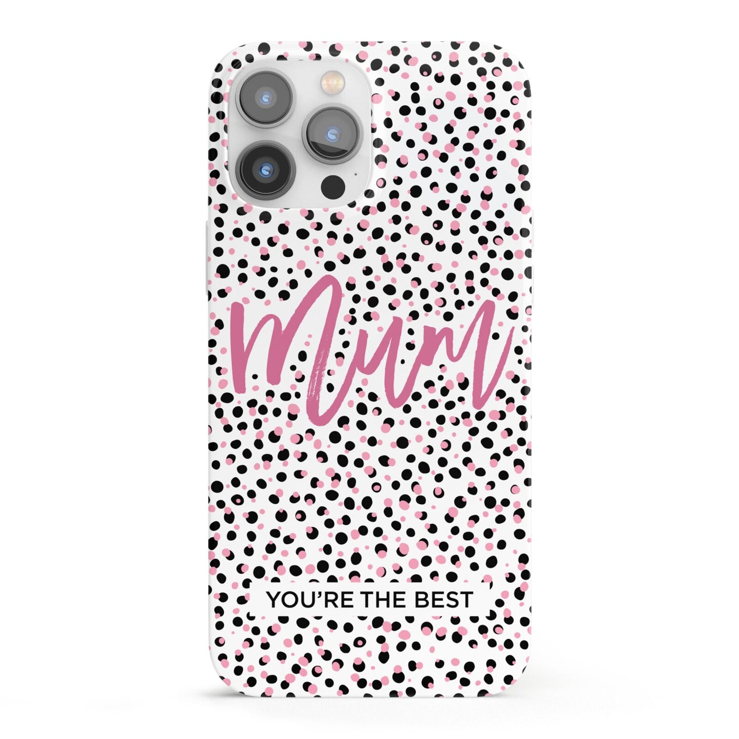 Mum Polka Dots Mothers Day iPhone 13 Pro Max Full Wrap 3D Snap Case