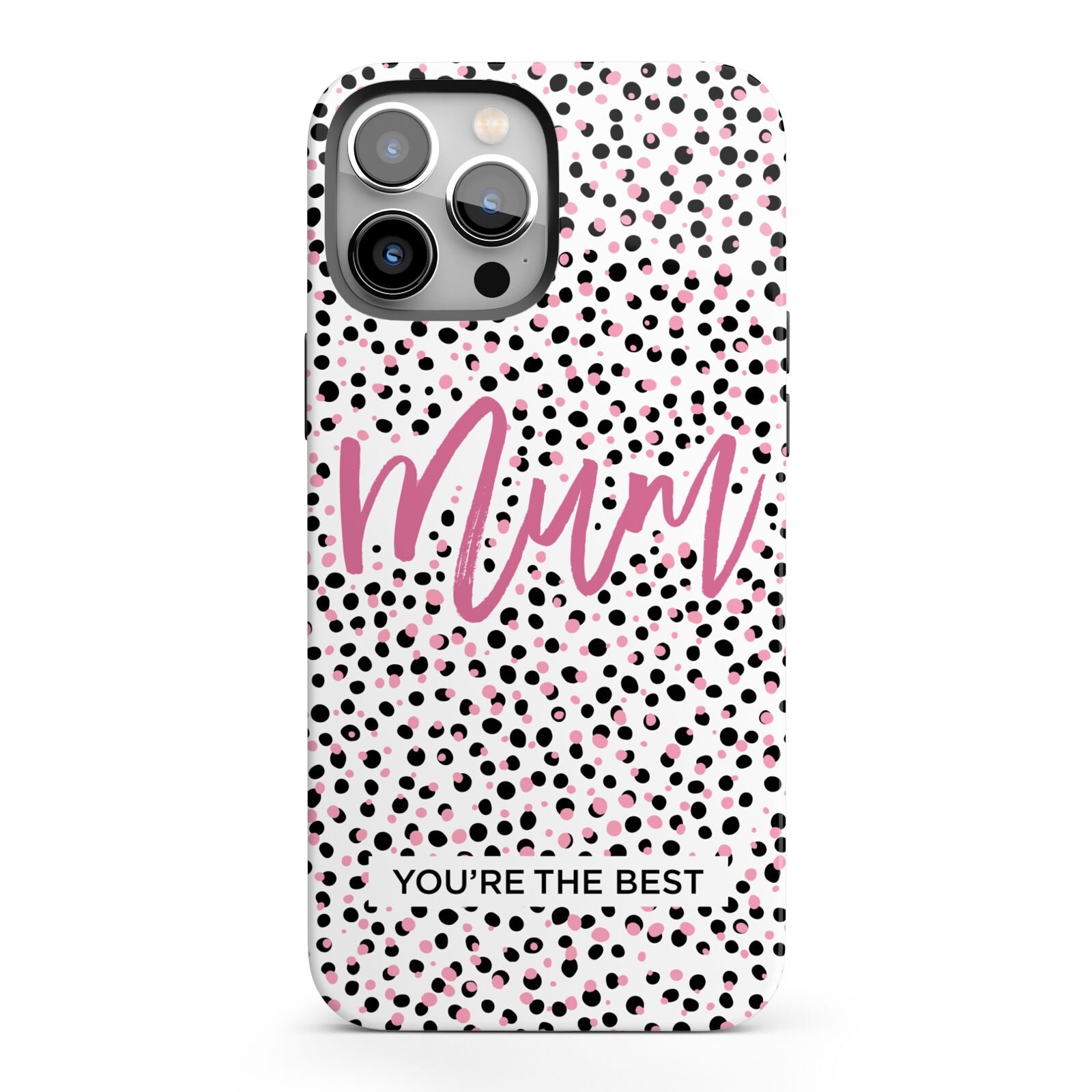Mum Polka Dots Mothers Day iPhone 13 Pro Max Full Wrap 3D Tough Case