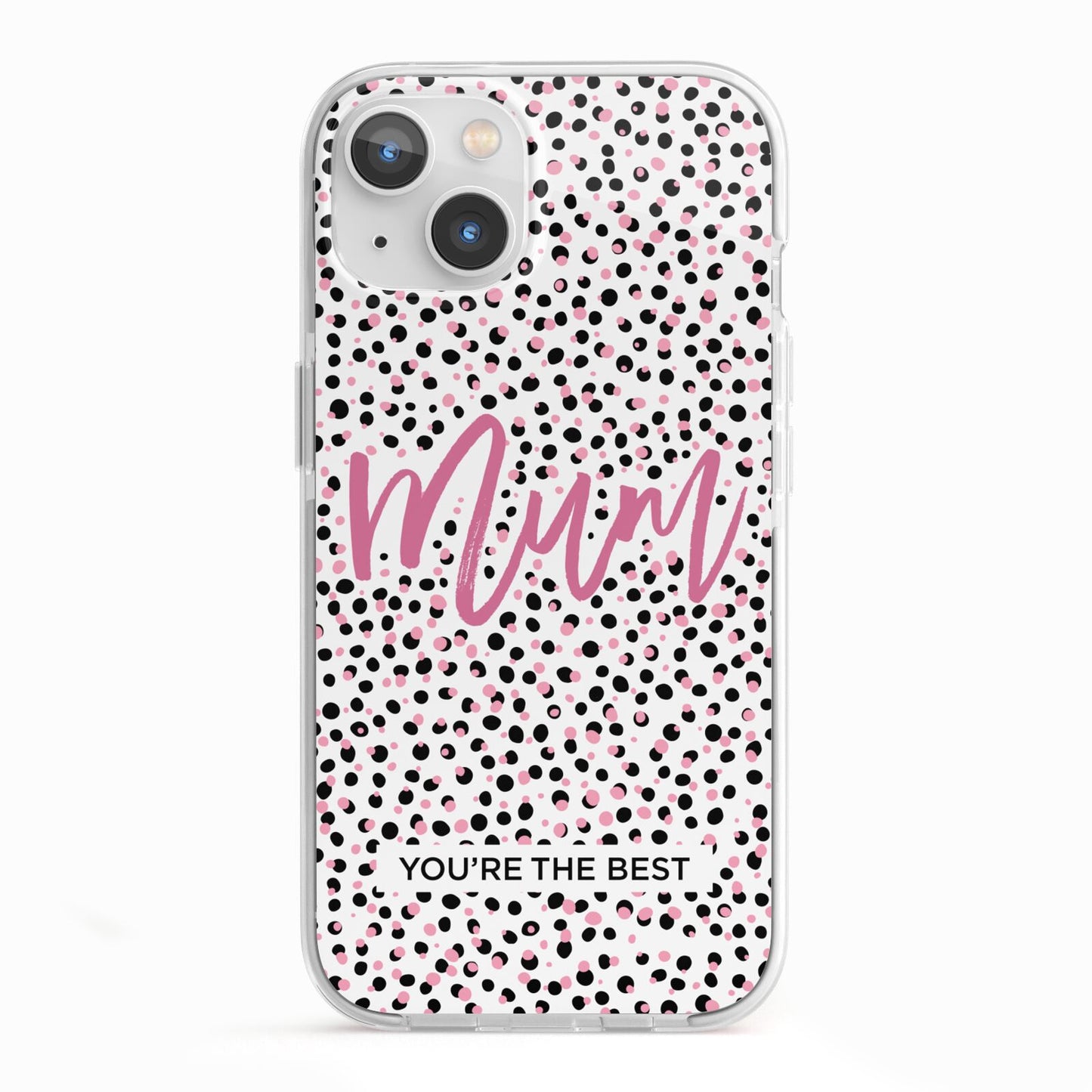 Mum Polka Dots Mothers Day iPhone 13 TPU Impact Case with White Edges