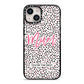 Mum Polka Dots Mothers Day iPhone 14 Black Impact Case on Silver phone