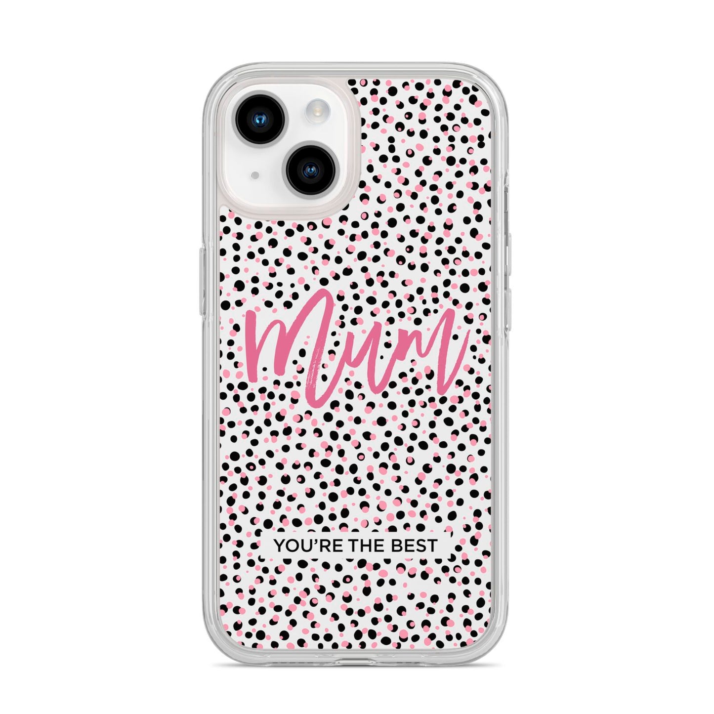 Mum Polka Dots Mothers Day iPhone 14 Clear Tough Case Starlight