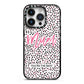 Mum Polka Dots Mothers Day iPhone 14 Pro Black Impact Case on Silver phone