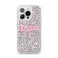 Mum Polka Dots Mothers Day iPhone 14 Pro Clear Tough Case Silver