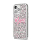 Mum Polka Dots Mothers Day iPhone 14 Pro Max Clear Tough Case Silver Angled Image
