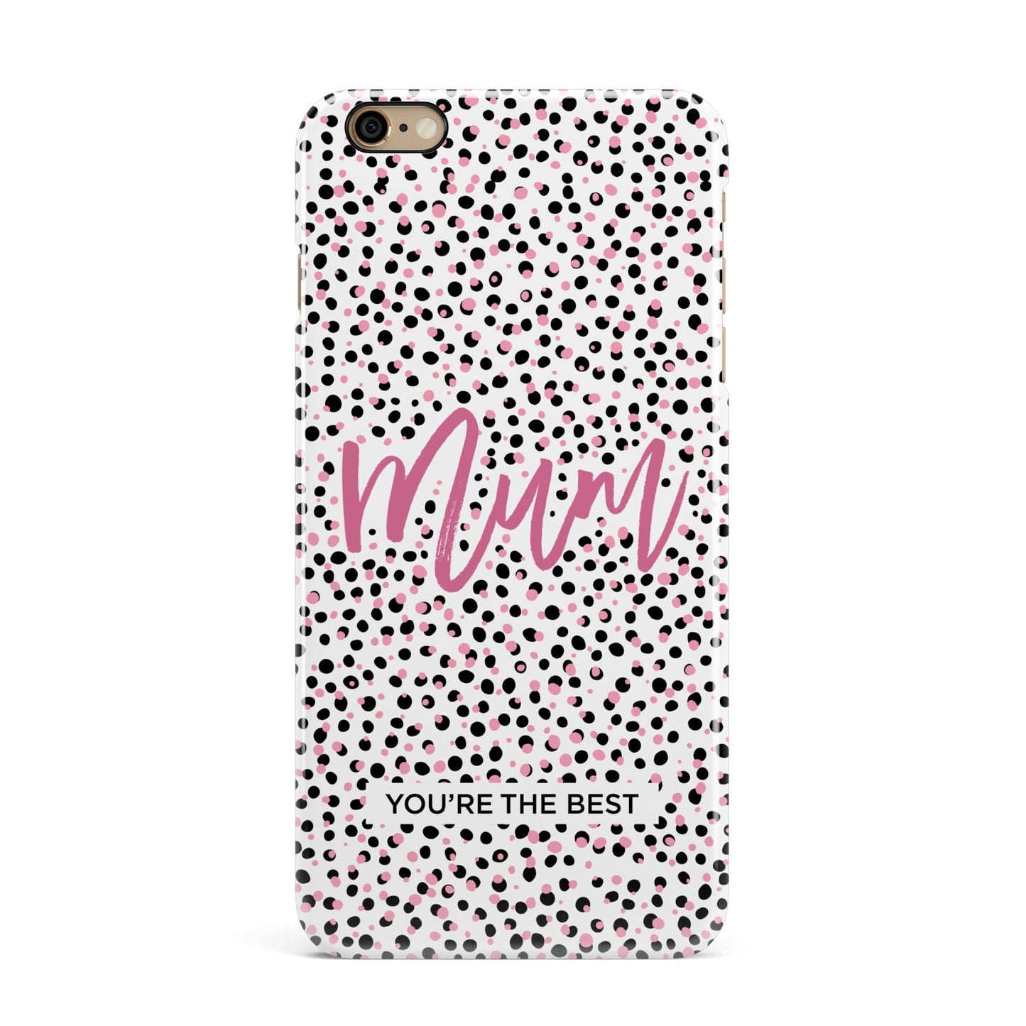 Mum Polka Dots Mothers Day iPhone 6 Plus 3D Snap Case on Gold Phone