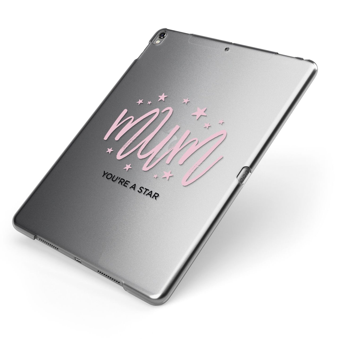 Mum Youre a Star Apple iPad Case on Grey iPad Side View