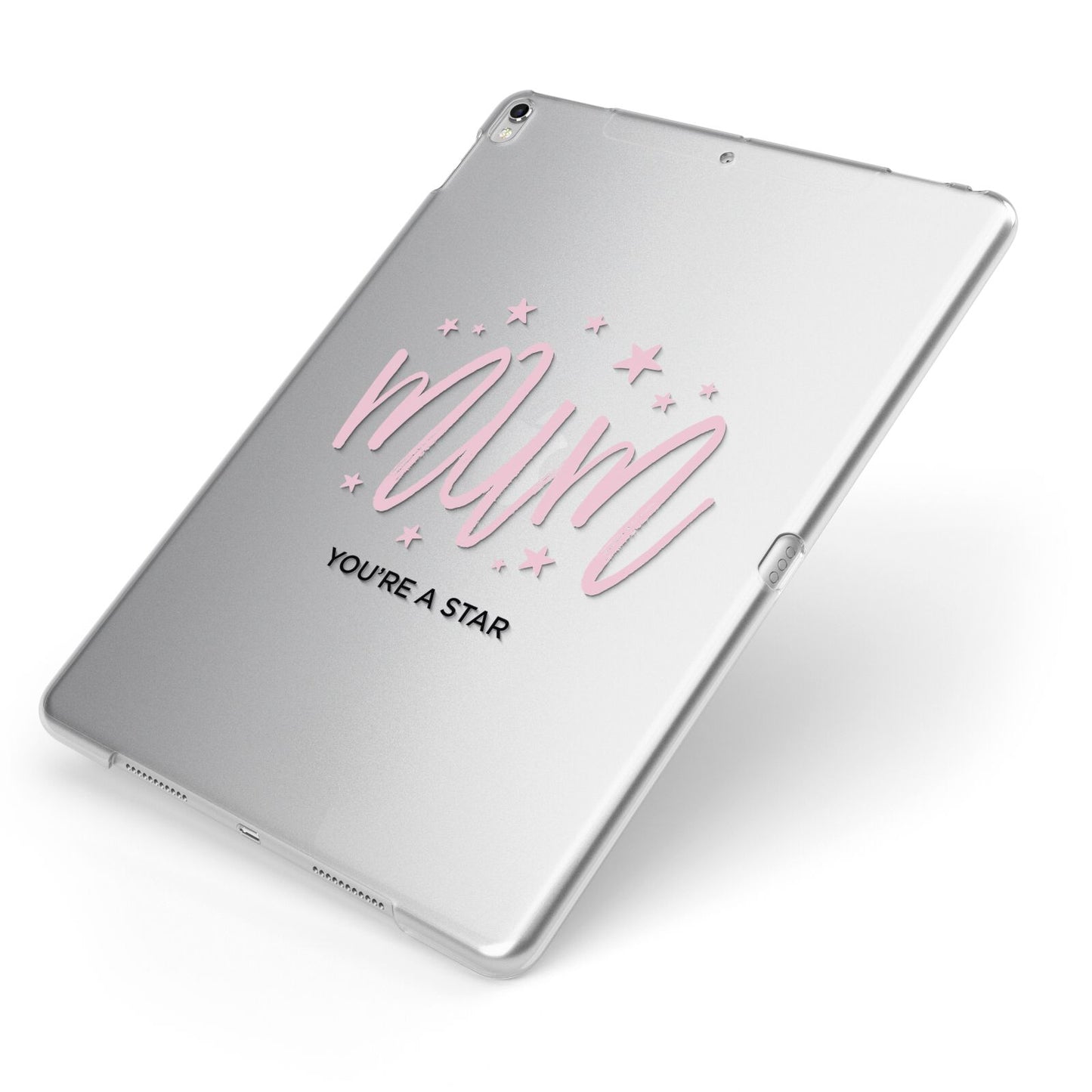 Mum Youre a Star Apple iPad Case on Silver iPad Side View