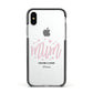 Mum Youre a Star Apple iPhone Xs Impact Case Black Edge on Silver Phone