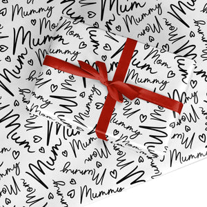Mum Text Wrapping Paper