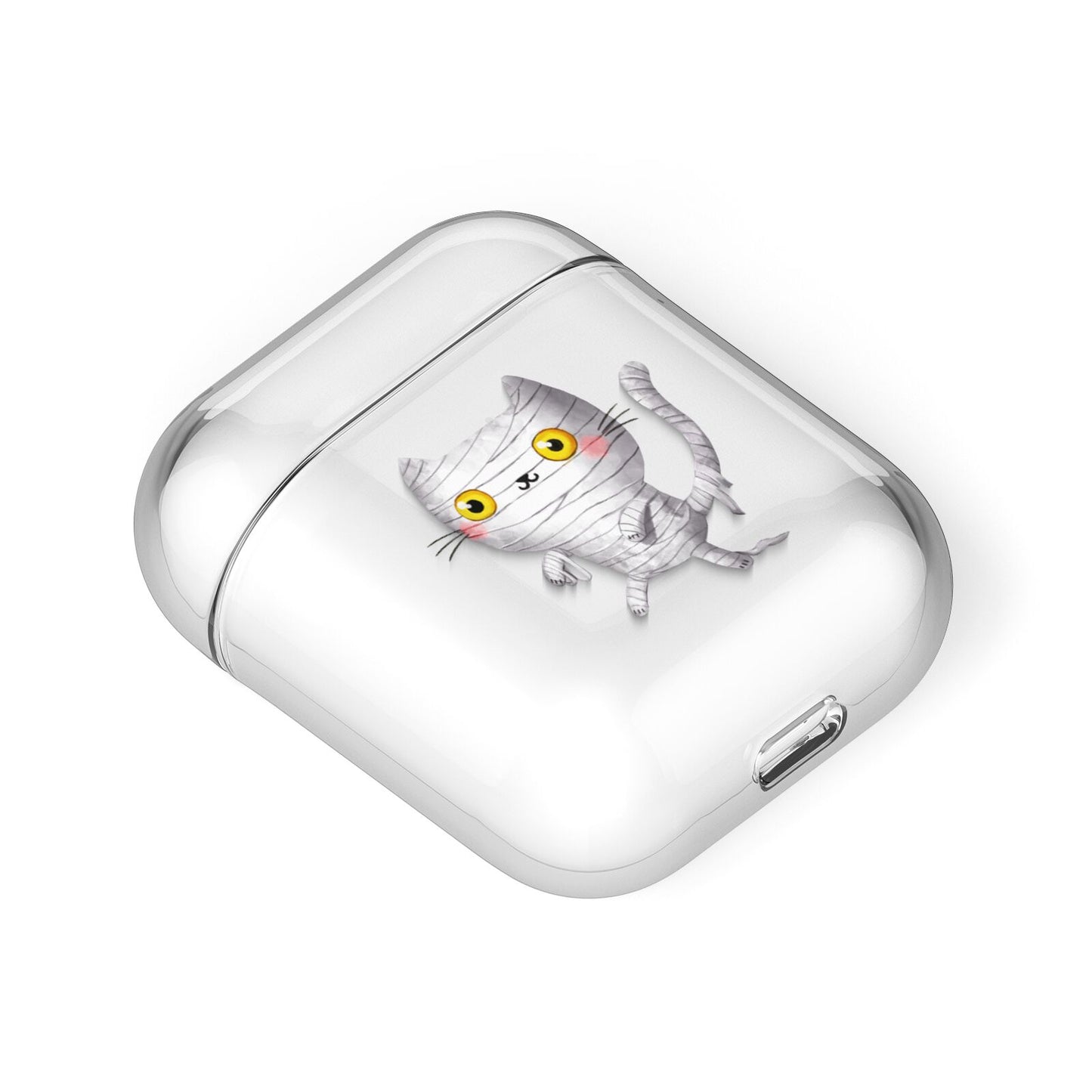 Mummy Cats AirPods Case Laid Flat