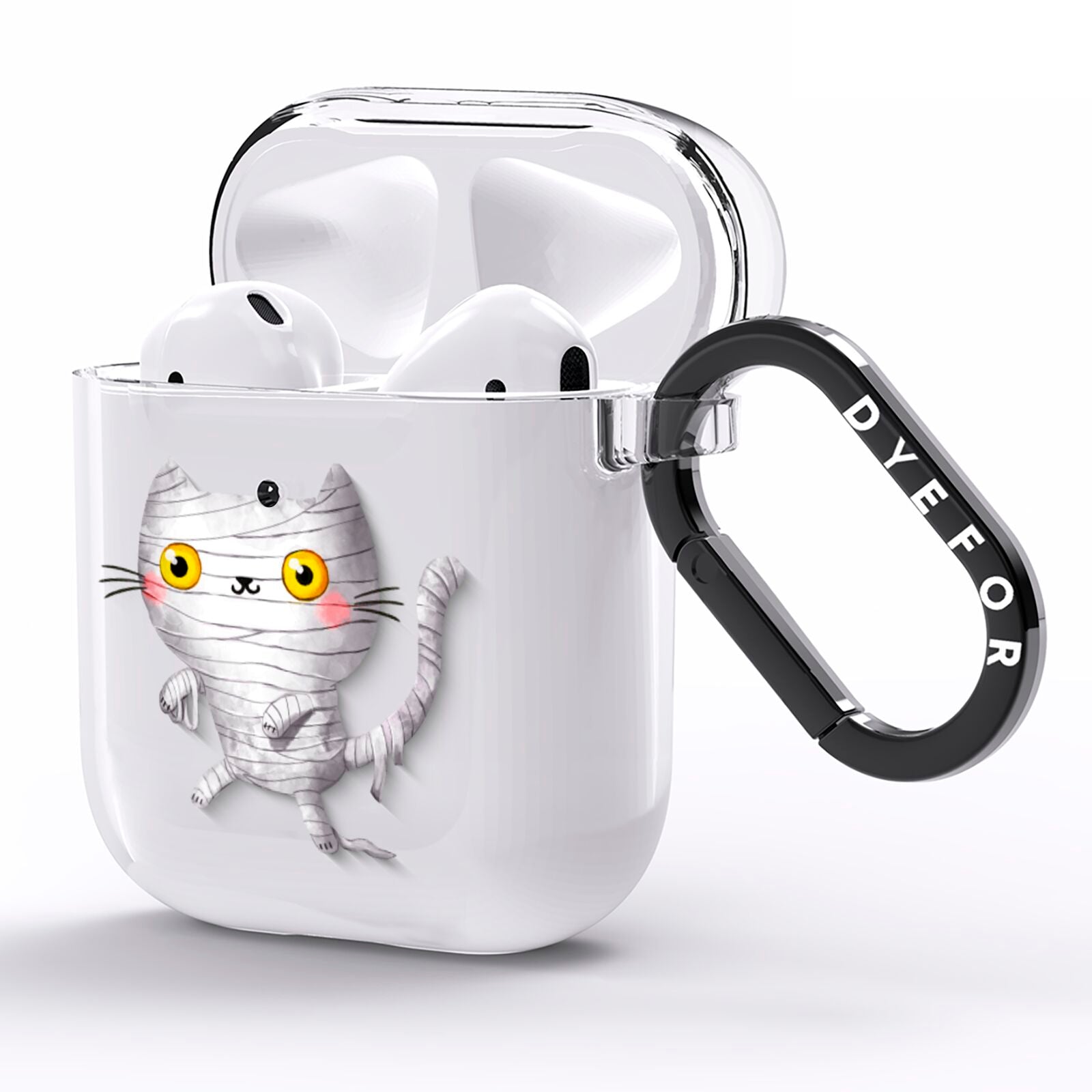 Mummy Cats AirPods Clear Case Side Image