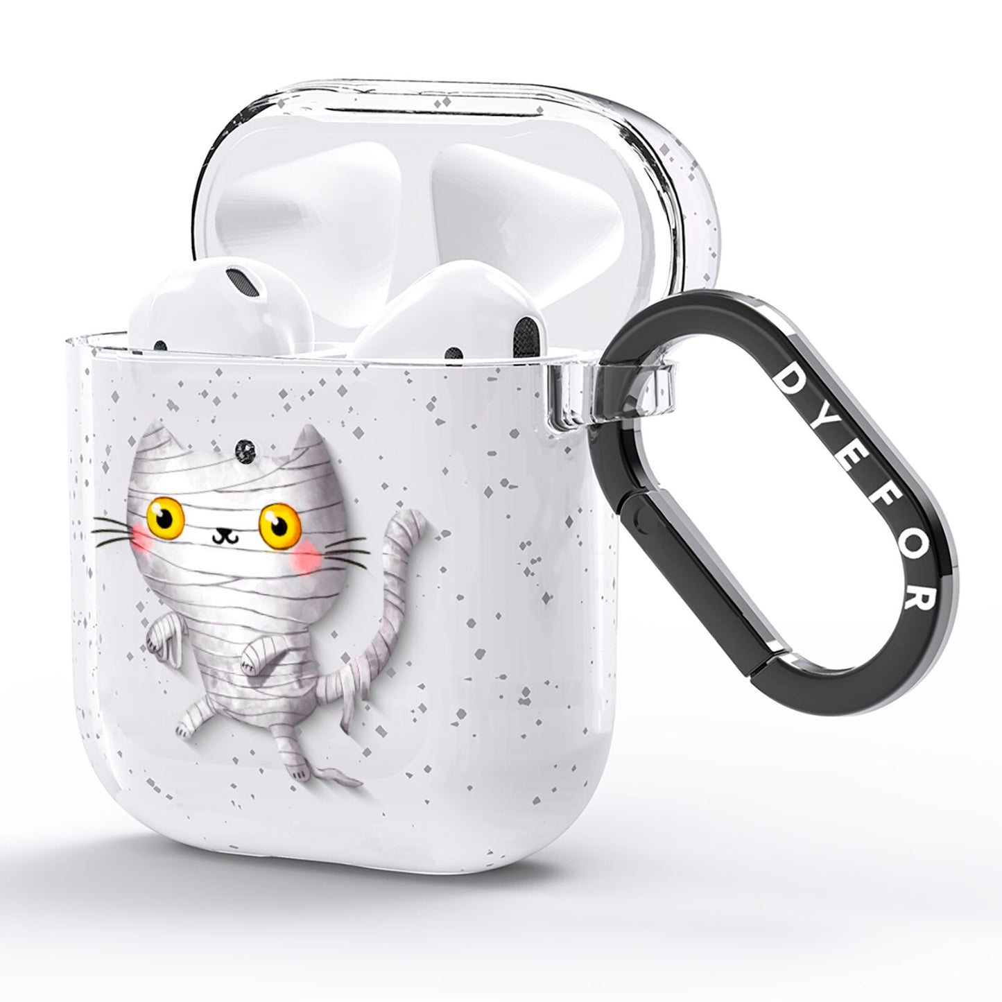 Mummy Cats AirPods Glitter Case Side Image