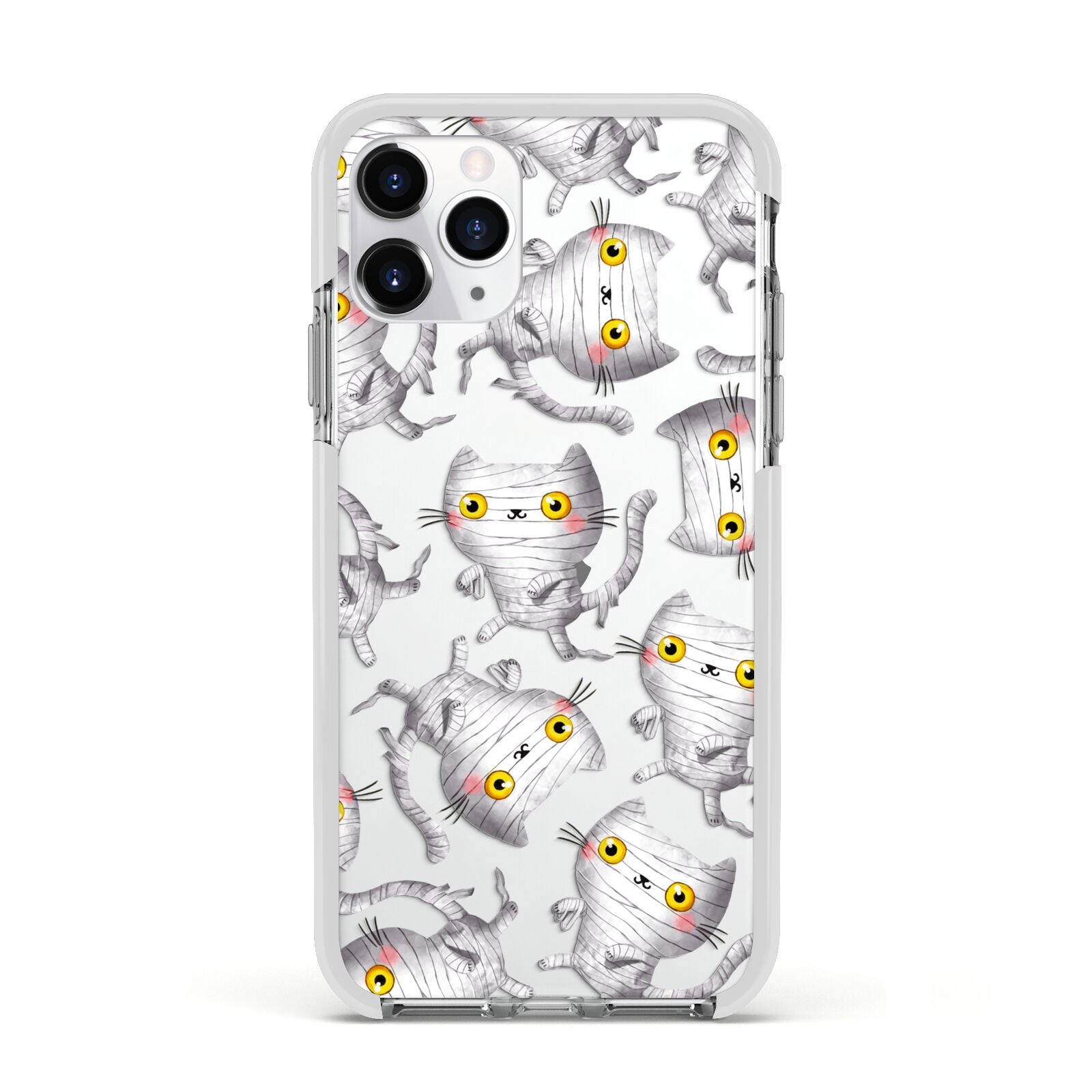 Mummy Cats Apple iPhone 11 Pro in Silver with White Impact Case