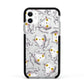 Mummy Cats Apple iPhone 11 in White with Black Impact Case