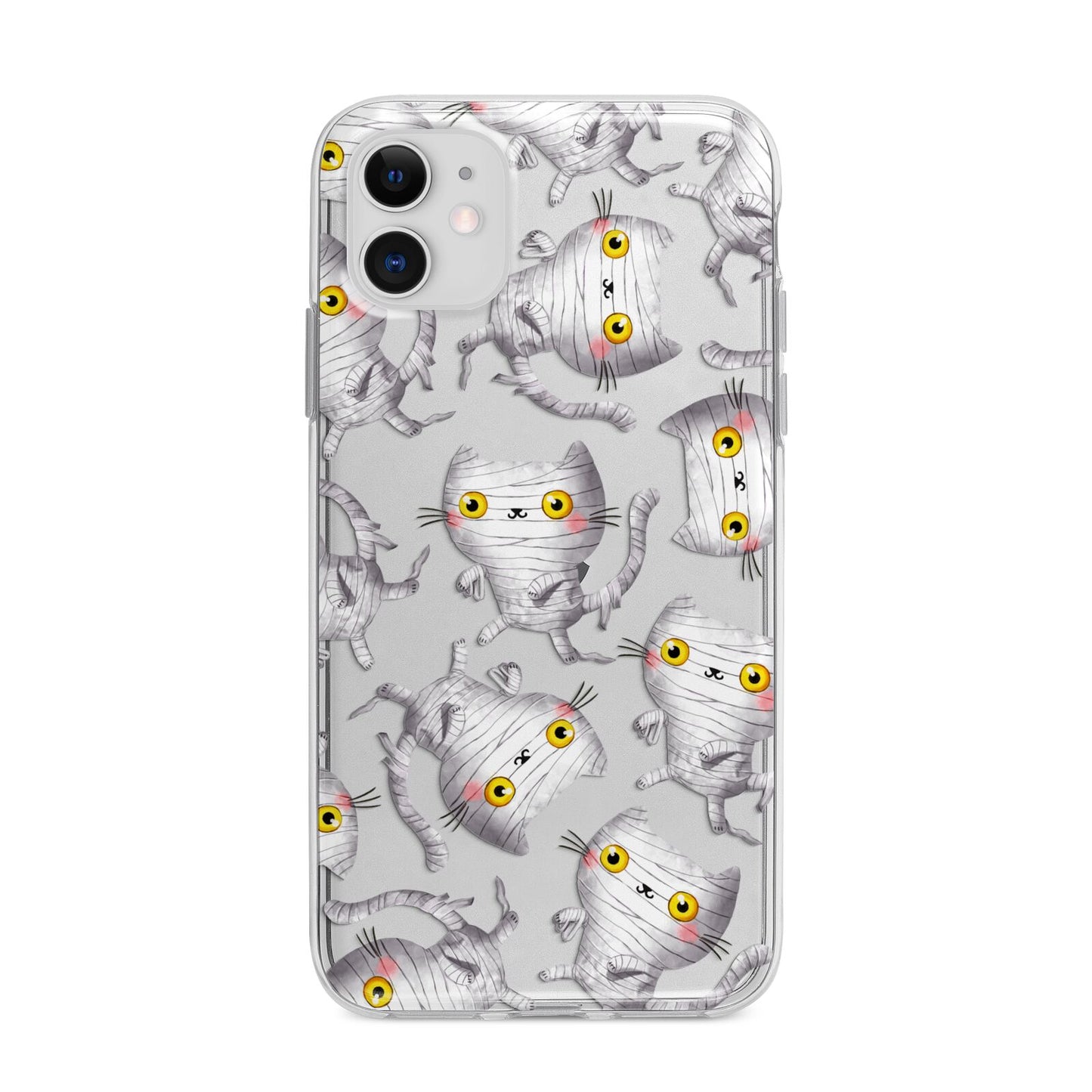 Mummy Cats Apple iPhone 11 in White with Bumper Case