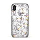 Mummy Cats Apple iPhone Xs Impact Case Black Edge on Silver Phone