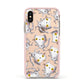 Mummy Cats Apple iPhone Xs Impact Case Pink Edge on Gold Phone