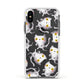 Mummy Cats Apple iPhone Xs Impact Case White Edge on Black Phone