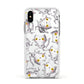 Mummy Cats Apple iPhone Xs Impact Case White Edge on Silver Phone