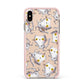 Mummy Cats Apple iPhone Xs Max Impact Case Pink Edge on Gold Phone