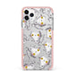 Mummy Cats iPhone 11 Pro Max Impact Pink Edge Case