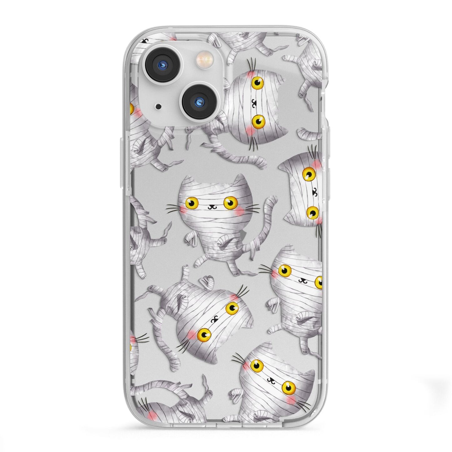 Mummy Cats iPhone 13 Mini TPU Impact Case with White Edges