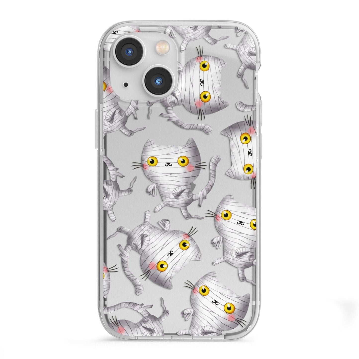 Mummy Cats iPhone 13 Mini TPU Impact Case with White Edges