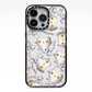 Mummy Cats iPhone 13 Pro Black Impact Case on Silver phone
