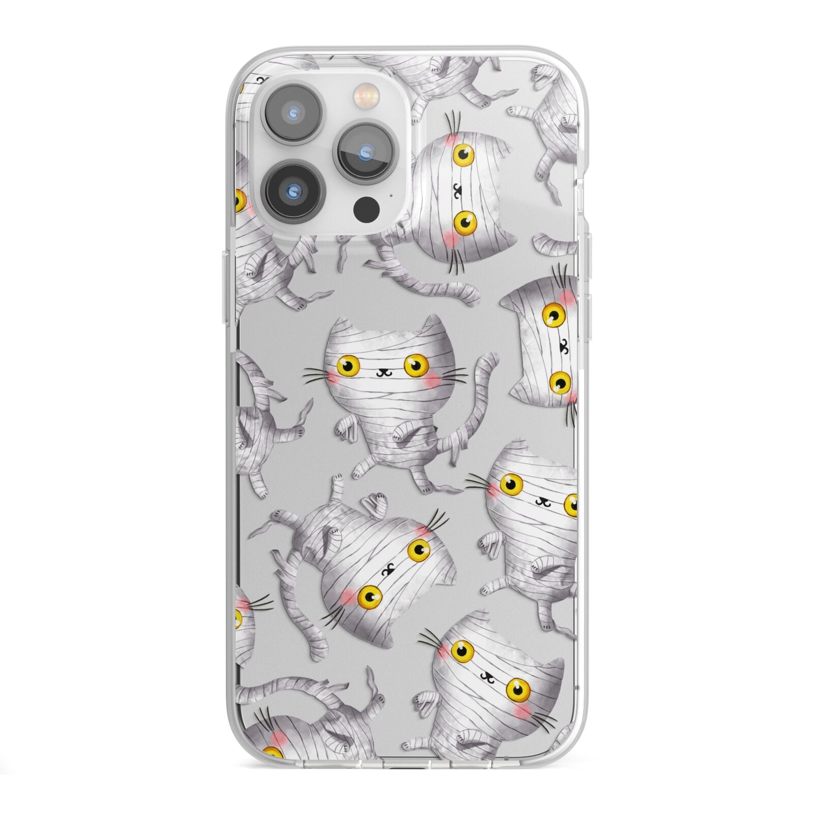 Mummy Cats iPhone 13 Pro Max TPU Impact Case with White Edges