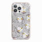 Mummy Cats iPhone 13 Pro TPU Impact Case with Pink Edges
