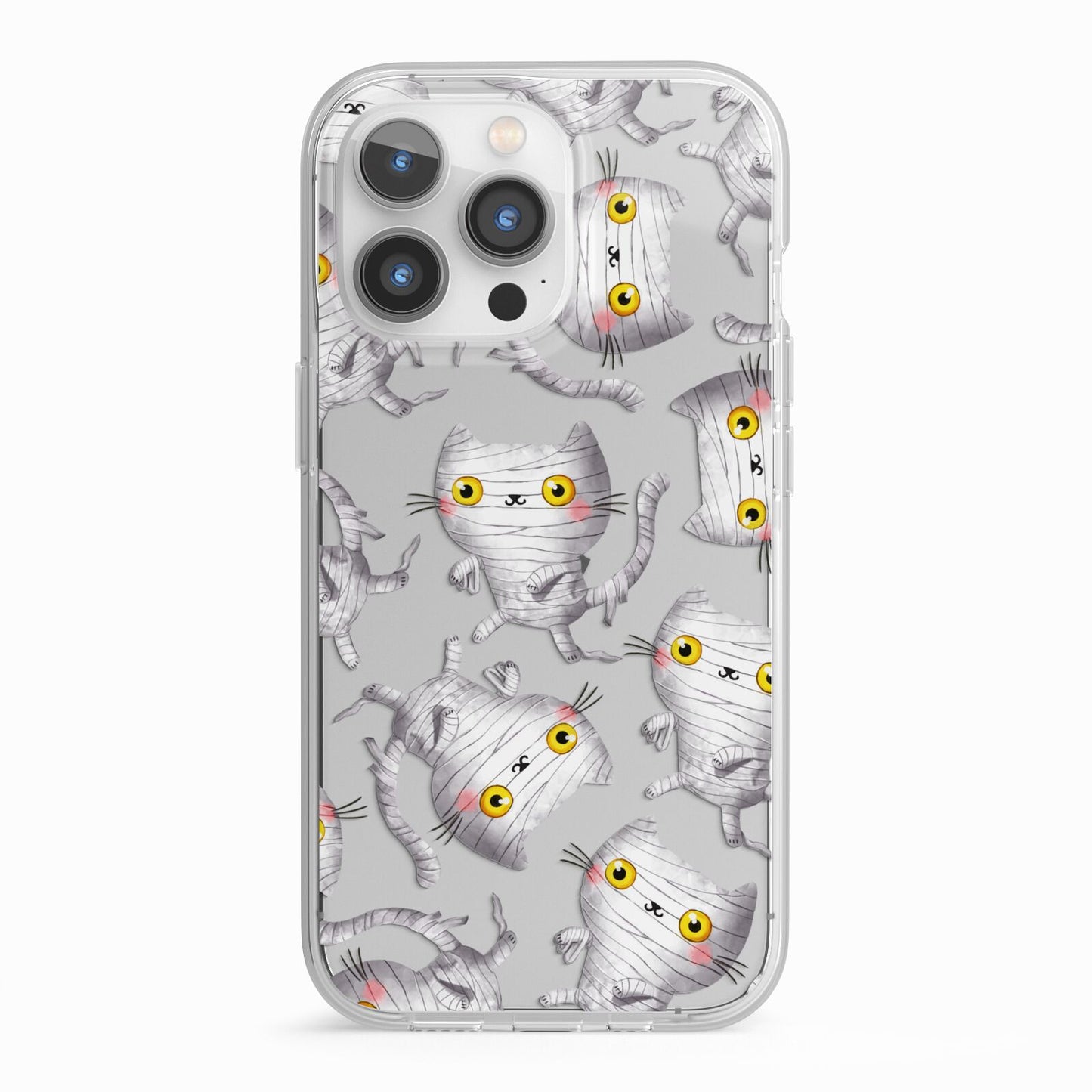 Mummy Cats iPhone 13 Pro TPU Impact Case with White Edges