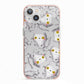 Mummy Cats iPhone 13 TPU Impact Case with Pink Edges