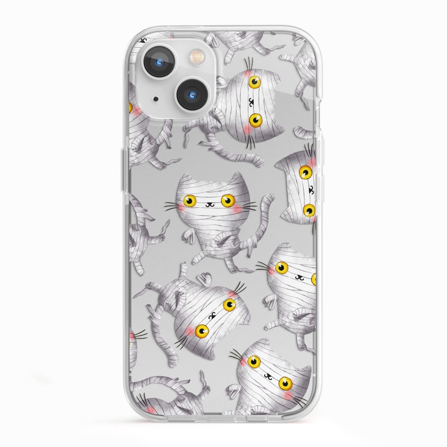 Mummy Cats iPhone 13 TPU Impact Case with White Edges