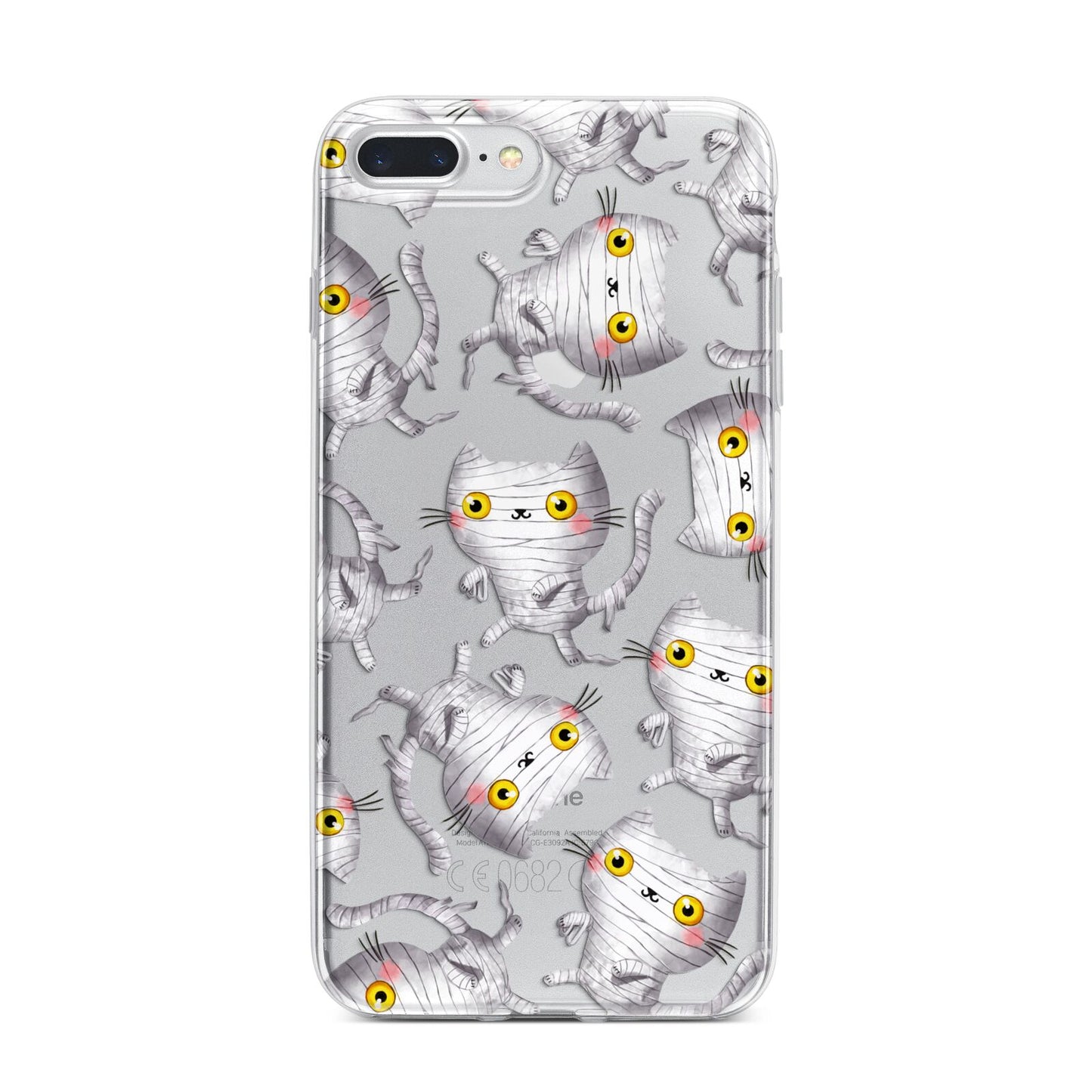 Mummy Cats iPhone 7 Plus Bumper Case on Silver iPhone