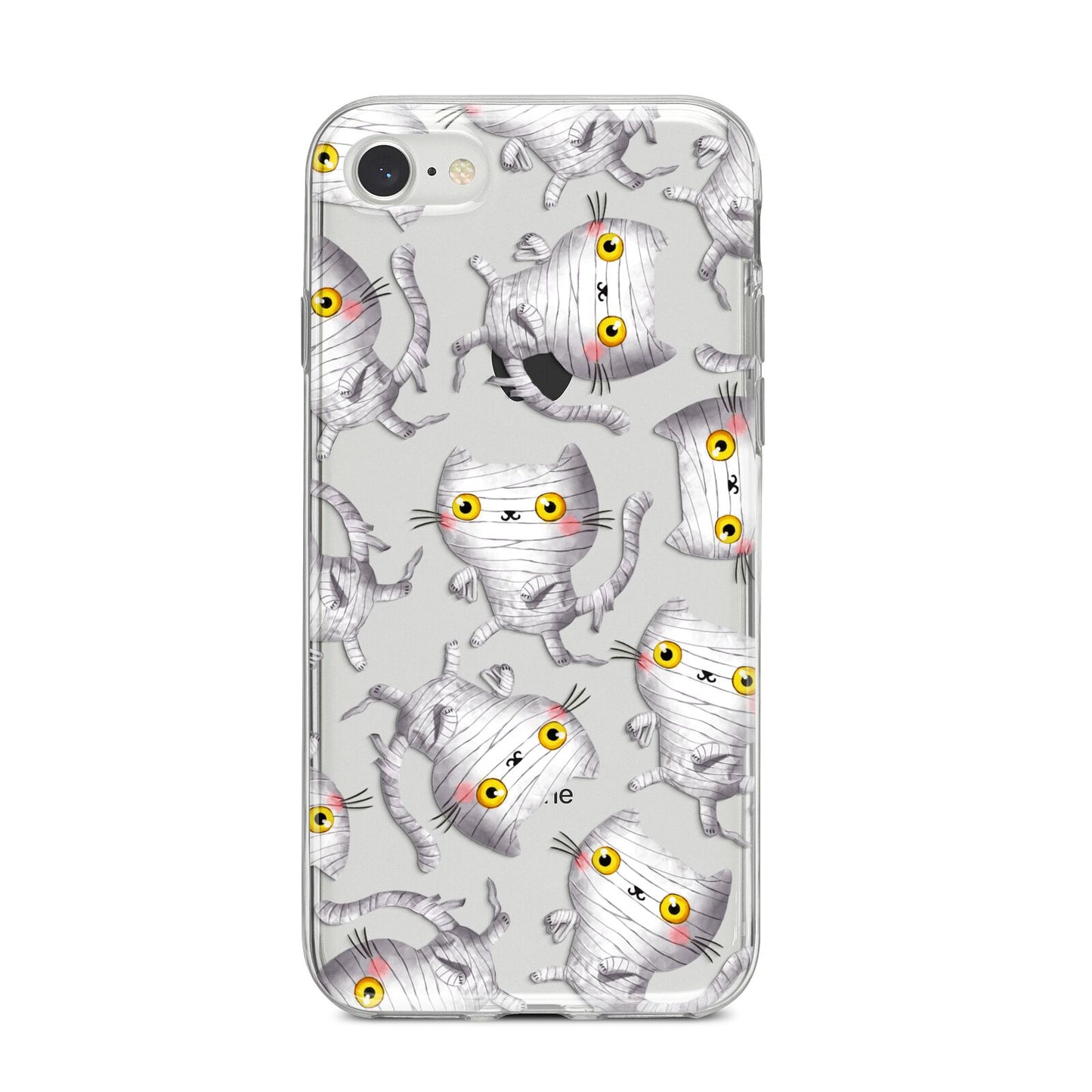 Mummy Cats iPhone 8 Bumper Case on Silver iPhone