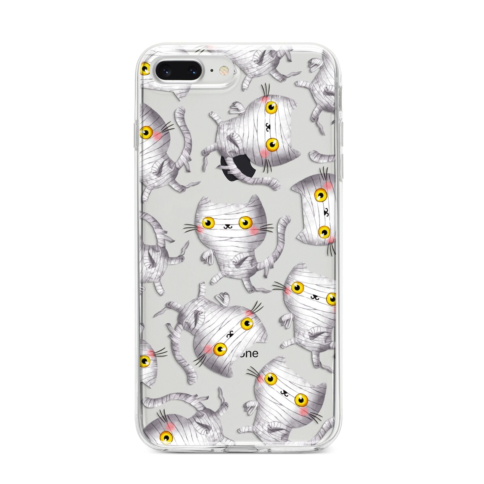 Mummy Cats iPhone 8 Plus Bumper Case on Silver iPhone