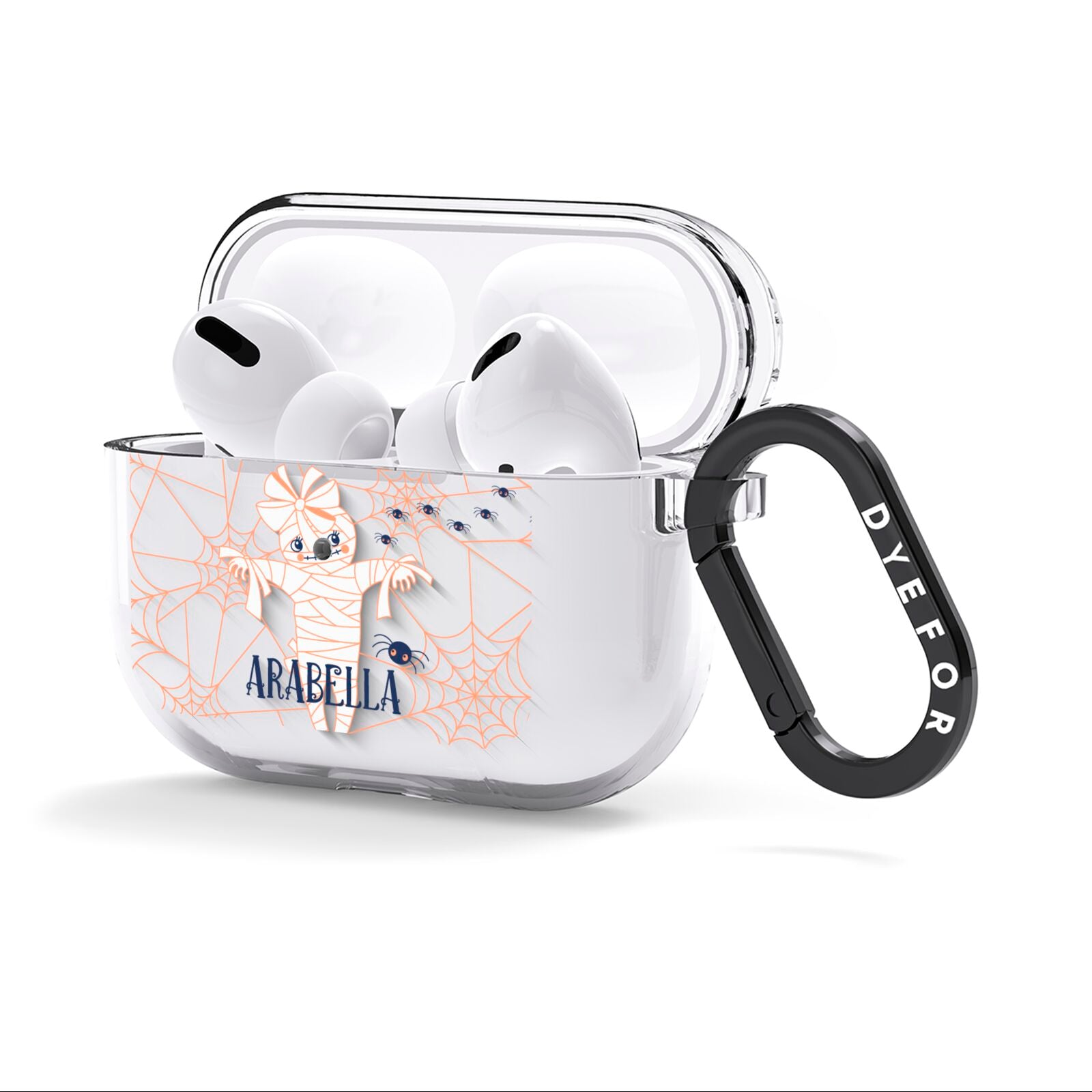 Mummy Halloween AirPods Clear Case 3rd Gen Side Image