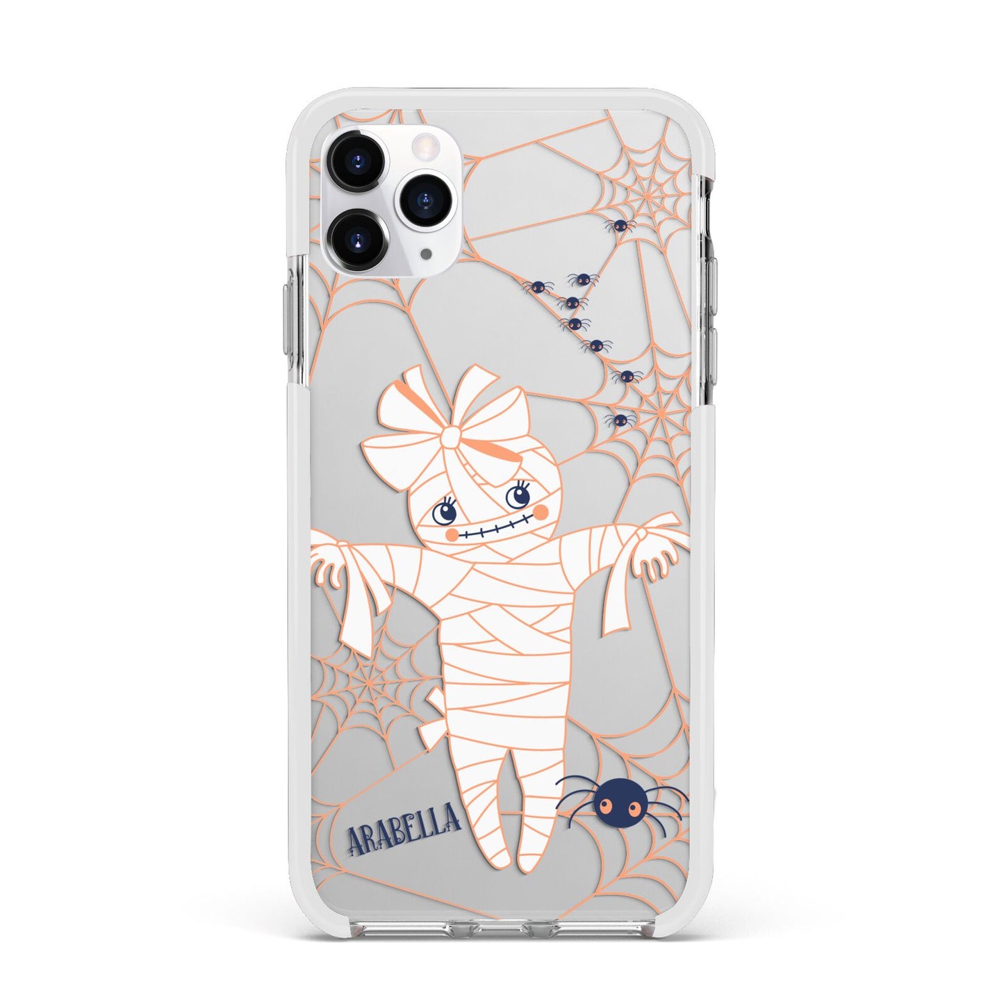 Mummy Halloween Apple iPhone 11 Pro Max in Silver with White Impact Case