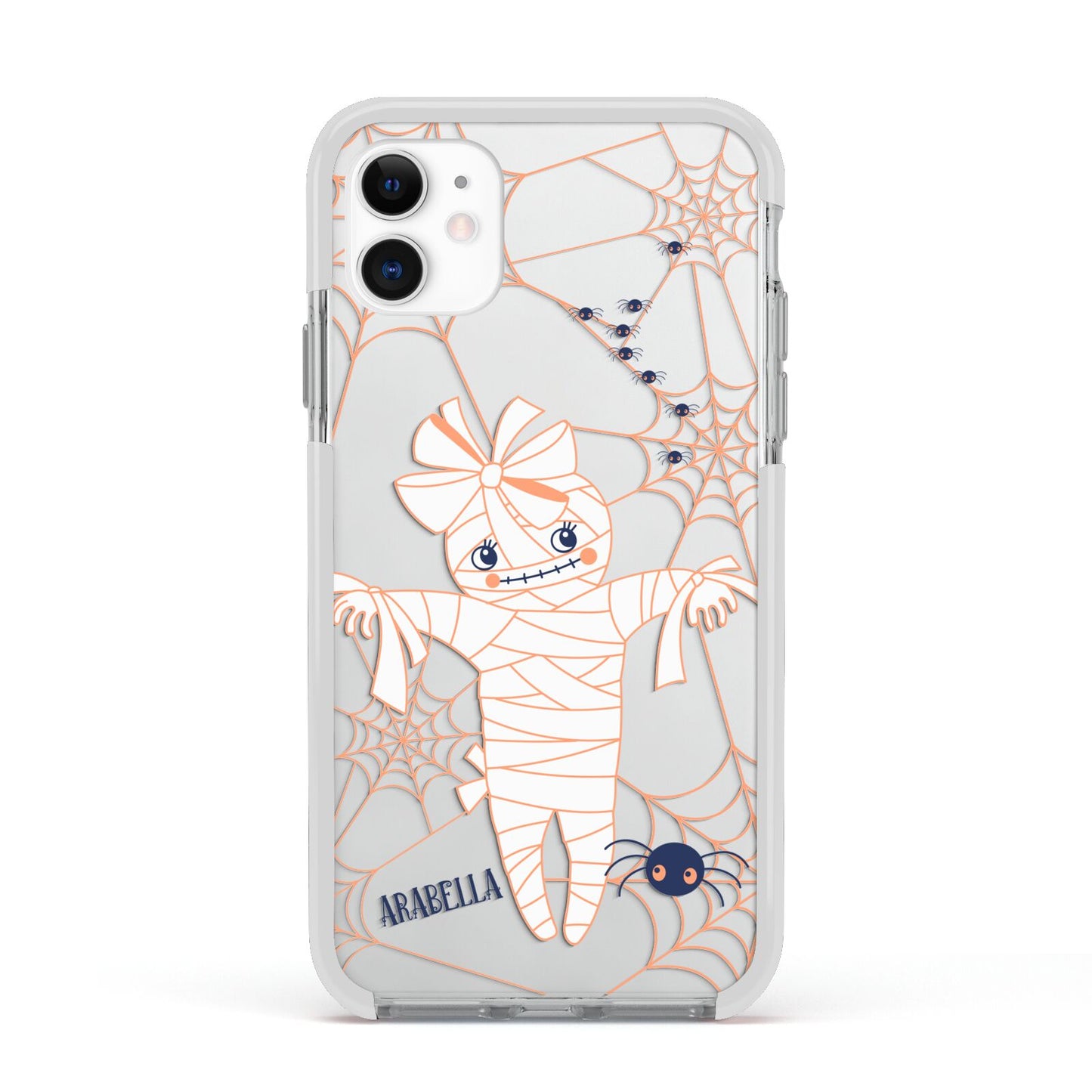 Mummy Halloween Apple iPhone 11 in White with White Impact Case