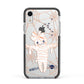 Mummy Halloween Apple iPhone XR Impact Case Black Edge on Silver Phone