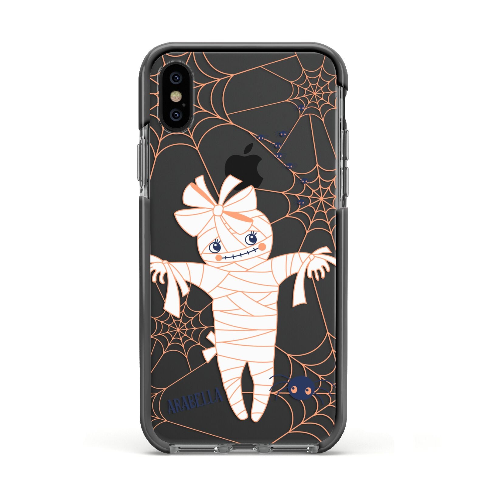 Mummy Halloween Apple iPhone Xs Impact Case Black Edge on Black Phone