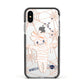 Mummy Halloween Apple iPhone Xs Impact Case Black Edge on Silver Phone
