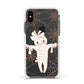 Mummy Halloween Apple iPhone Xs Impact Case White Edge on Black Phone