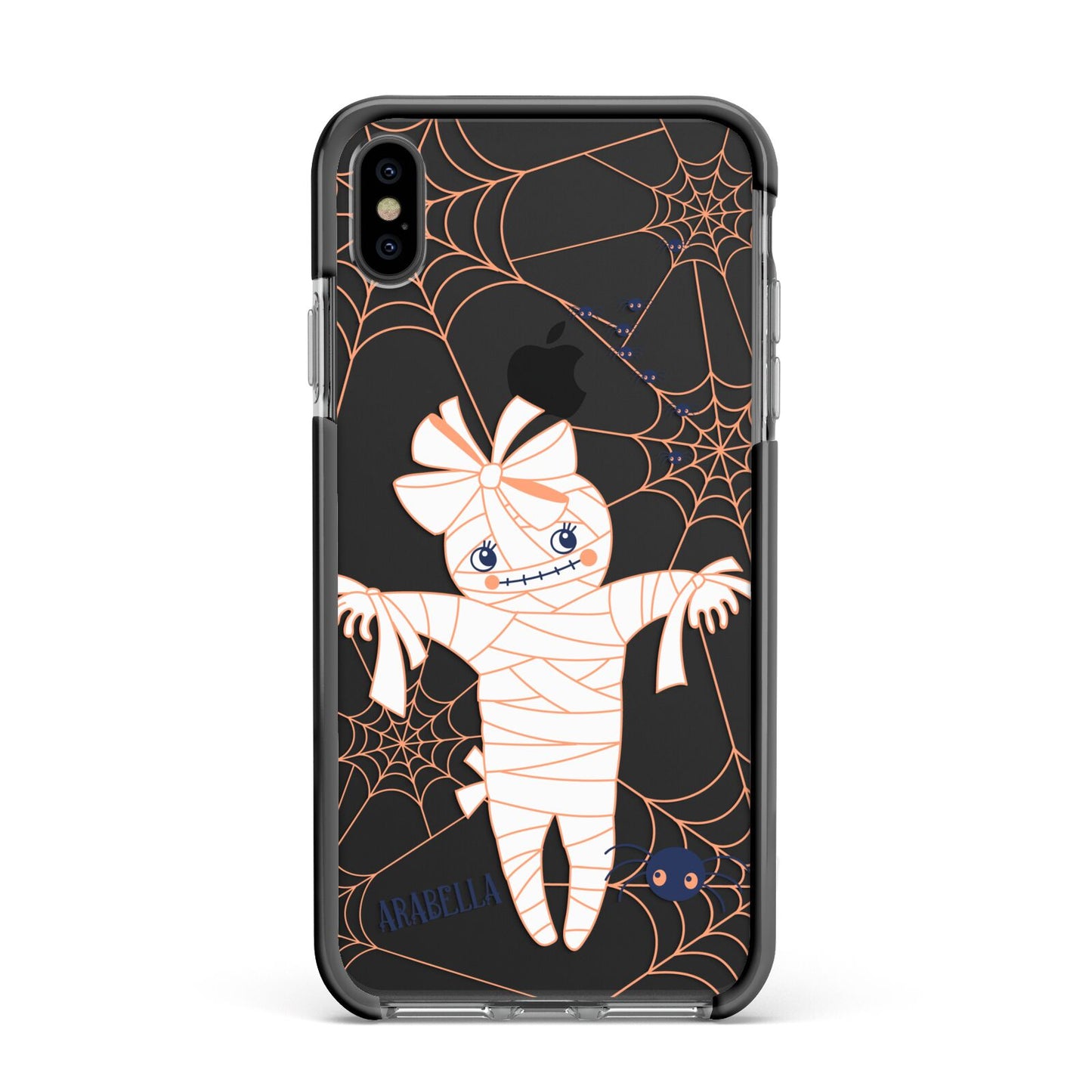 Mummy Halloween Apple iPhone Xs Max Impact Case Black Edge on Black Phone