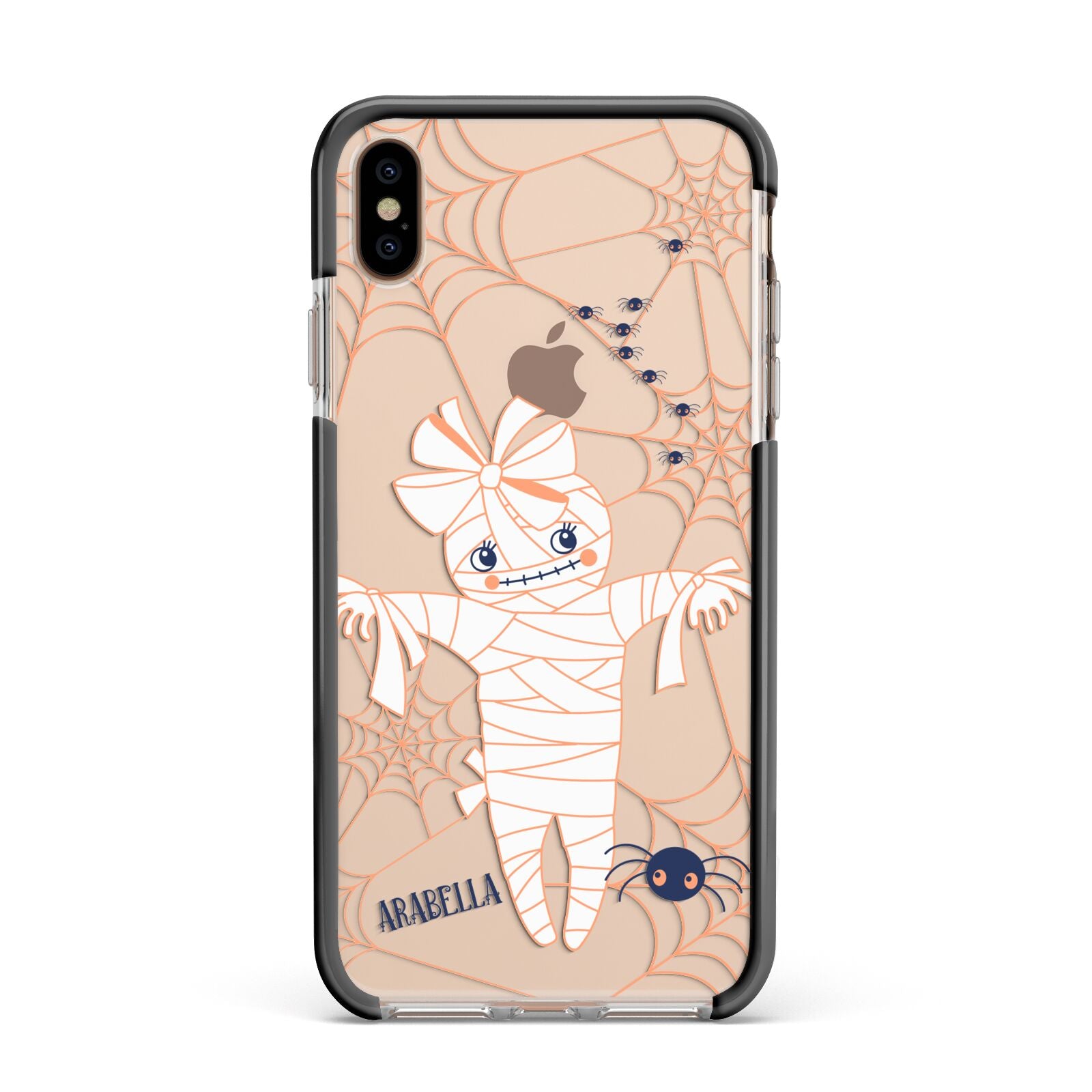 Mummy Halloween Apple iPhone Xs Max Impact Case Black Edge on Gold Phone