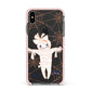 Mummy Halloween Apple iPhone Xs Max Impact Case Pink Edge on Black Phone