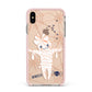Mummy Halloween Apple iPhone Xs Max Impact Case Pink Edge on Gold Phone